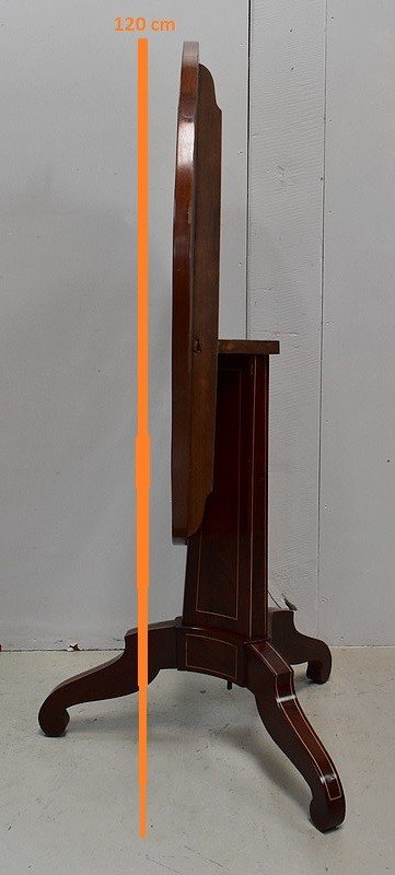 Guéridon en Placage de Ronce d’Acajou et Marqueteries, époque Charles X – Début XIXe