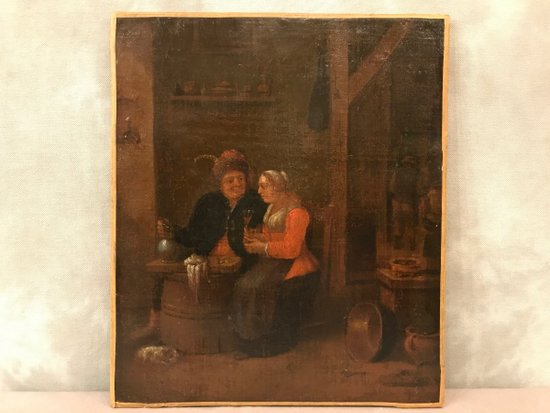 Oil On Canvas From Dutch School 17th Century