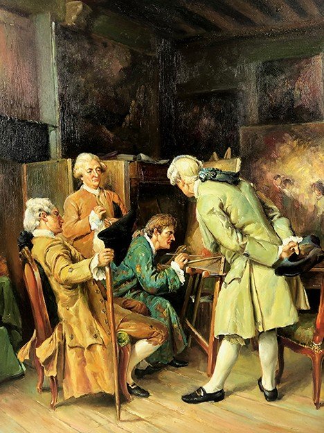 Olio su tela, Lo studio del pittore, XX secolo