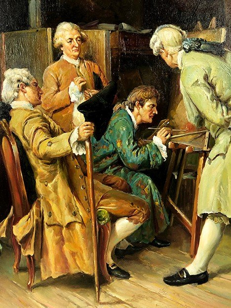 Olio su tela, Lo studio del pittore, XX secolo