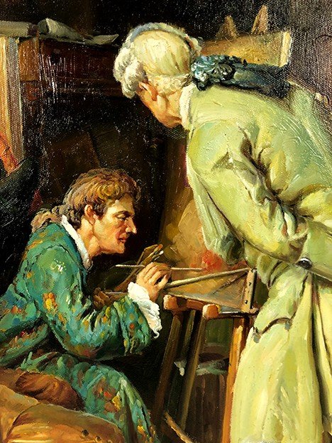 Olio su tela, Lo studio del pittore, XX secolo