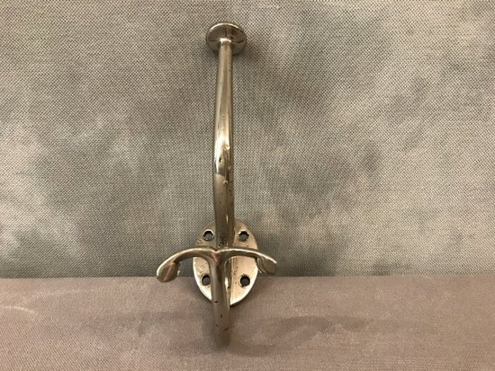 Patère En Bronze Chromé  Poli Et Vernis D’époque 19 ème