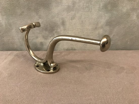 Patère En Bronze Chromé  Poli Et Vernis D’époque 19 ème