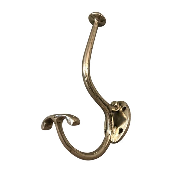 Patère En Bronze Chromé  Poli Et Vernis D’époque 19 ème