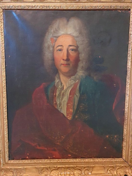 XVIII ème S, Portrait d'Homme, Cadre d'époque