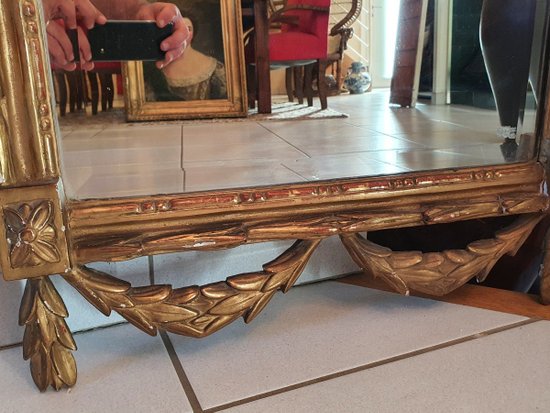 Miroir En Bois Doré Louis XVI