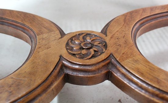 Pair of solid Walnut Caned Armchairs, Regency style - 1910 / 1920