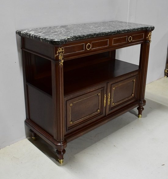Buffet Desserte d’Entre-Deux en Acajou, style Louis XVI – Début XXe