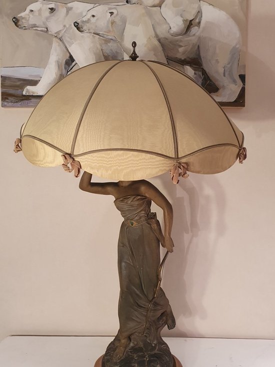 Emile Gregoire, Large Terracotta Lamp