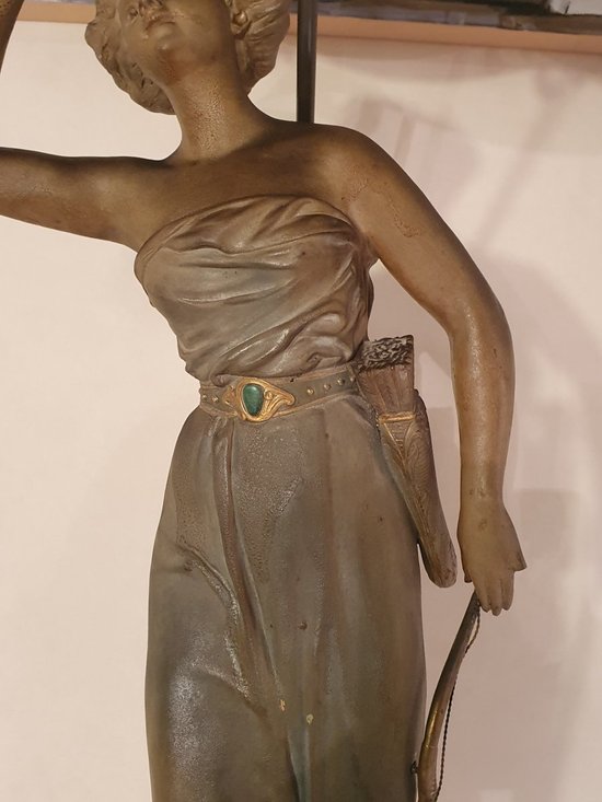 Emile Gregoire, Large Terracotta Lamp