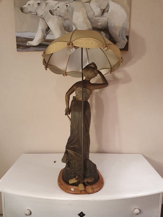 Emile Gregoire, Large Terracotta Lamp