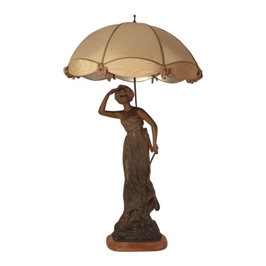 Emile Gregoire, Large Terracotta Lamp