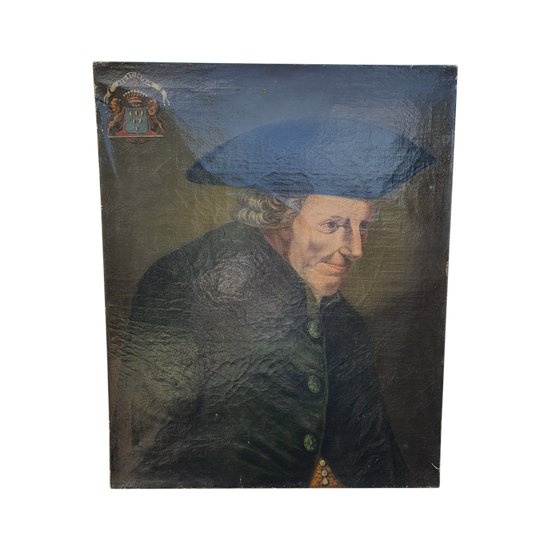 XIX ème siècle, Portrait d'Homme, Armoire, Blason