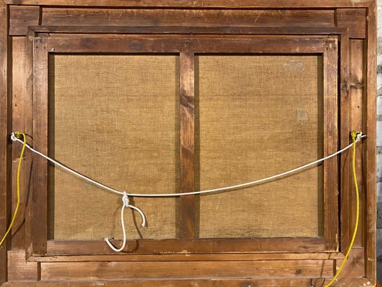 OLIO SU TELA, SCUOLA FRANCESE DEL XIX SECOLO, raffigurante UN GRUPPO DI PECORE E IL SUO CAPPACE, firmato V. VEZIEN