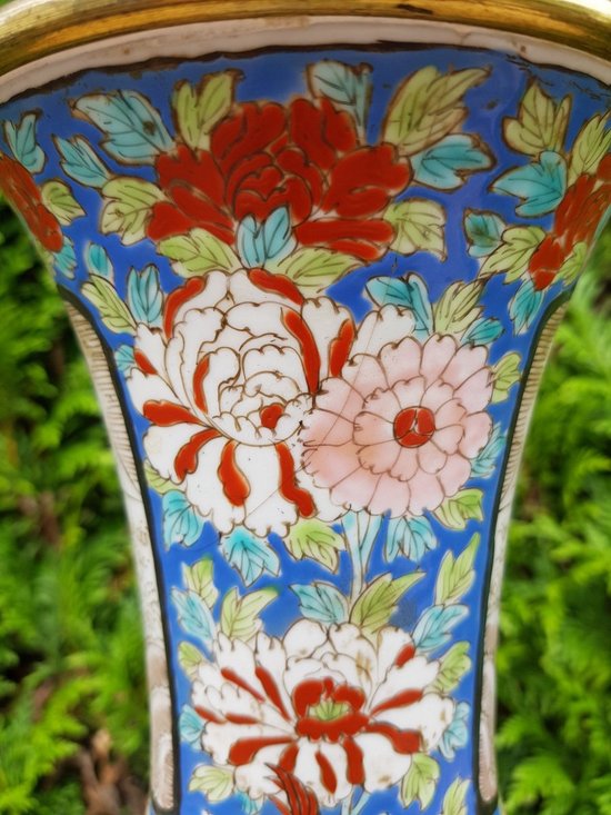 Lampada in porcellana giapponese fine XIX secolo