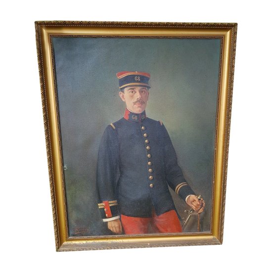 Military Portrait Dated 1915, Signed Renaux