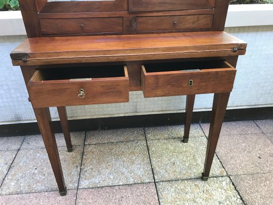Petit Bonheur Du Jour Mahagoni Directoire Oben Marmorplatte