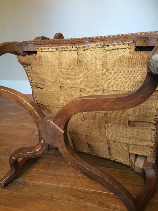 Fauteuil XIX° en hêtre