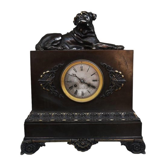 Pendulum Au Cane Corso Restoration Bronze XIXth
