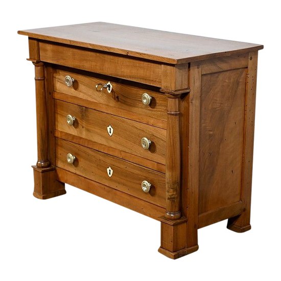 Chest of drawers in solid walnut, Empire period - Early 19th century