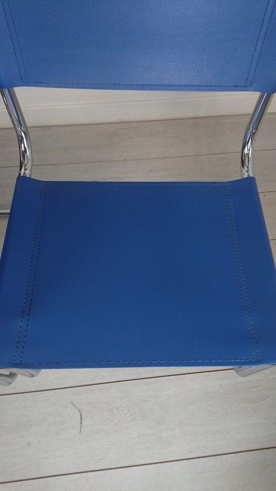 Fauteuils design cuir Bleue roi Marcel Breuer attribué Mattéo  Grassi