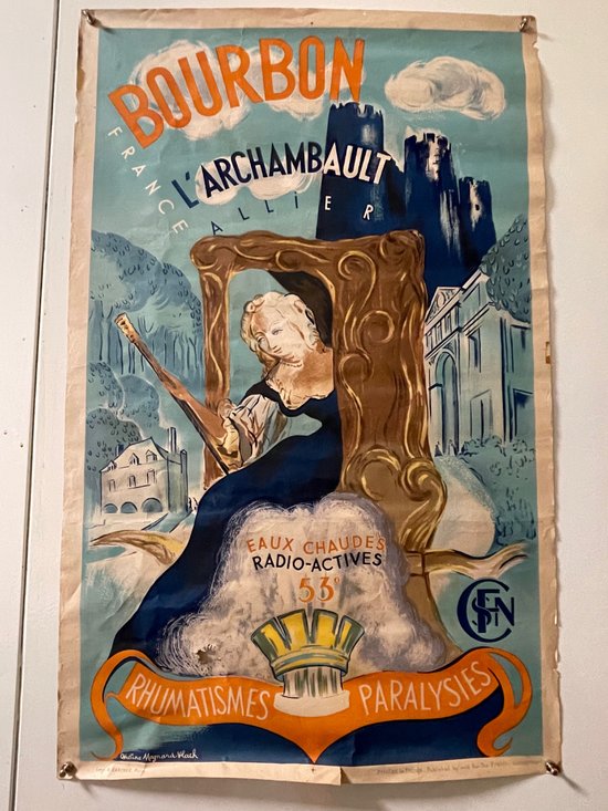 SNCF - Affiche Originale Voyage Bourbon l'Archambault