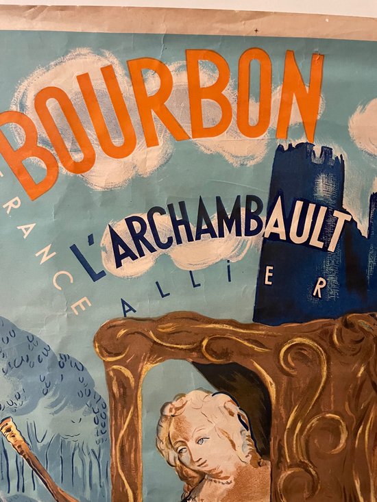 SNCF - Affiche Originale Voyage Bourbon l'Archambault