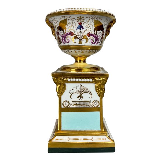 A superb early 19thc Regency Barr, Flight, Barr vase on pedestal base c.1805