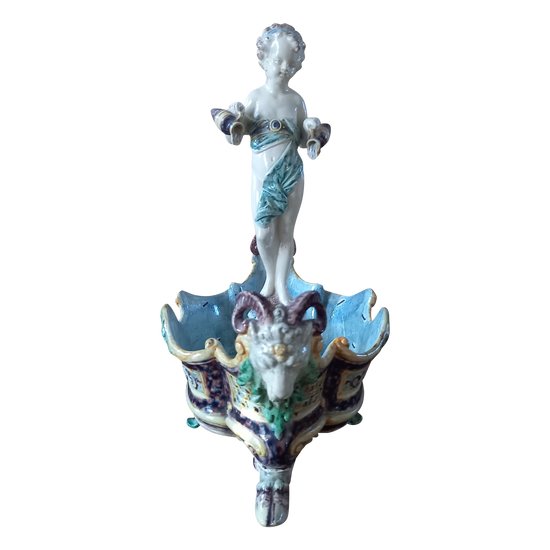 Centerpiece in barbotine 19th century