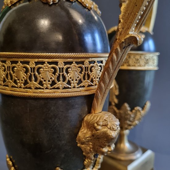 Claude Galle, Large Pair of Ewers, Early XIXth Century.