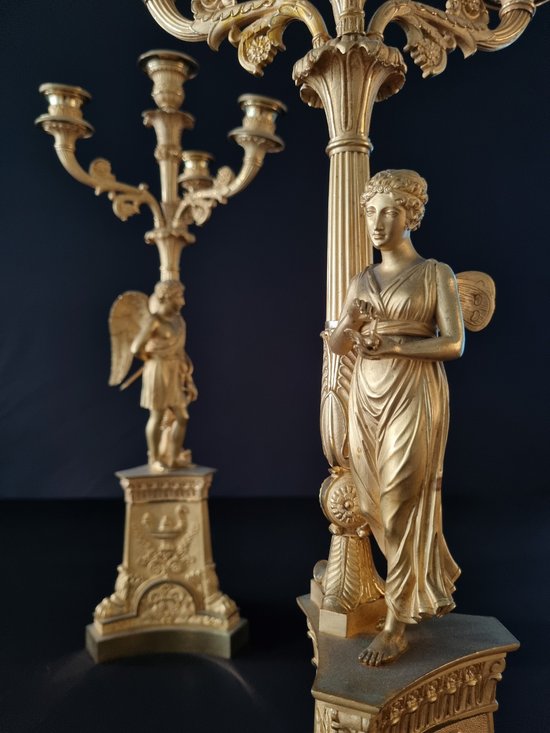 Claude Galle, Superb Pair Of Empire Period Candelabra.