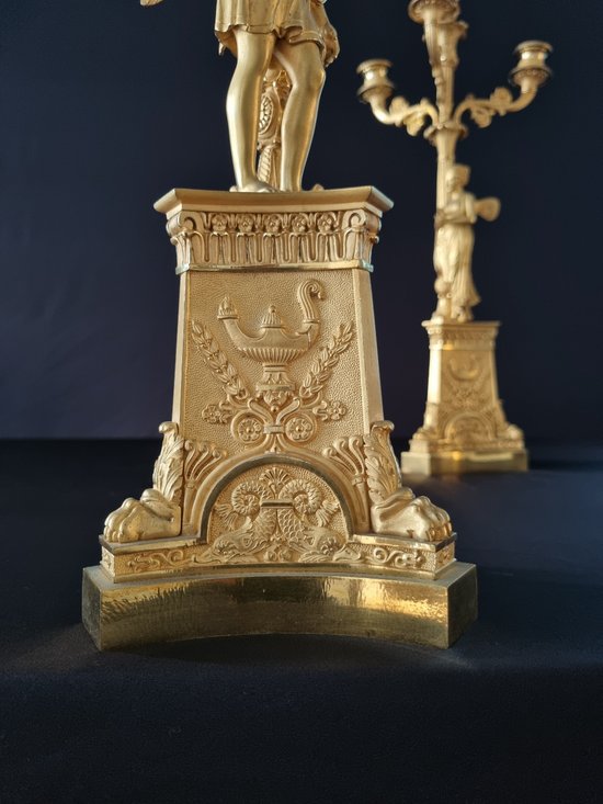 Claude Galle, Superb Pair Of Empire Period Candelabra.