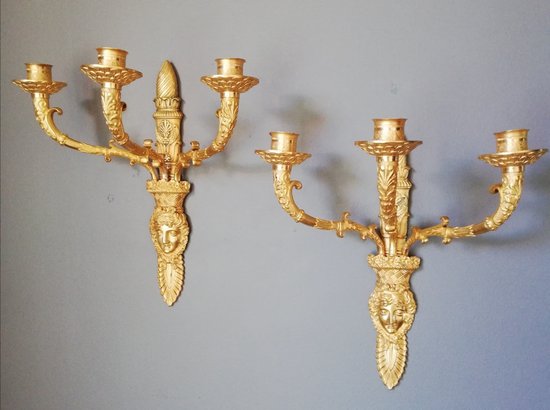 Thomire: Beautiful Pair of Empire Period Sconces.