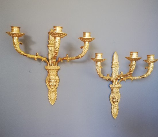 Thomire: Beautiful Pair of Empire Period Sconces.
