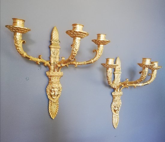 Thomire: Beautiful Pair of Empire Period Sconces.