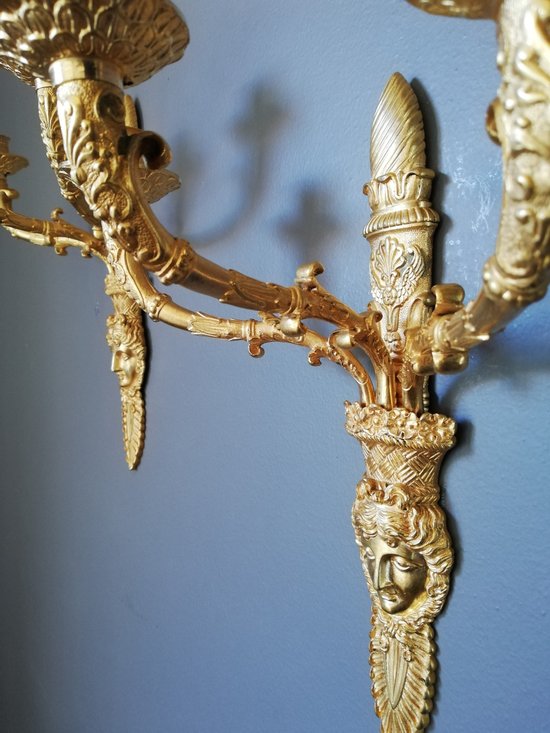 Thomire: Beautiful Pair of Empire Period Sconces.