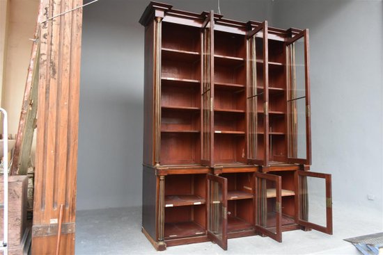 Eccezionale Biblioteca in Mogano Stile Luigi XVI XIX Secolo