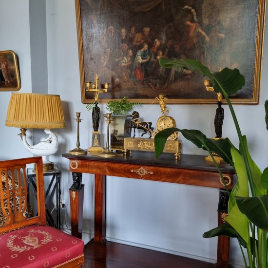 Claude Galle: Rare pair of candlesticks from the Empire-Consulate period.