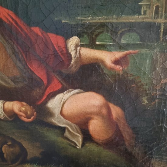 Jacques-Antoine Vallin, Il Giudizio Di Paride, Olio Su Tela, Fine Settecento.