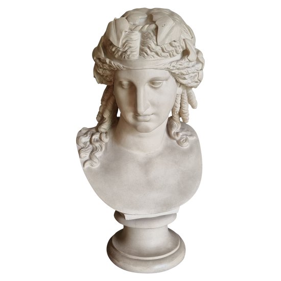 Large Marble Bust Of Ariadne, 19th Century.