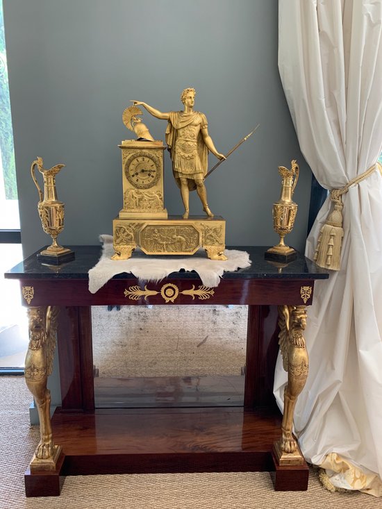 Feuchère P. F: Exceptional Achilles Glory Clock, Empire period.