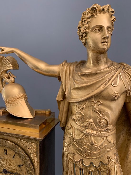 Feuchère P. F: Exceptional Achilles Glory Clock, Empire period.