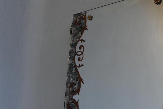 Pair Of Cabinet Door In Eglomised Glass With Pediment Style 1940