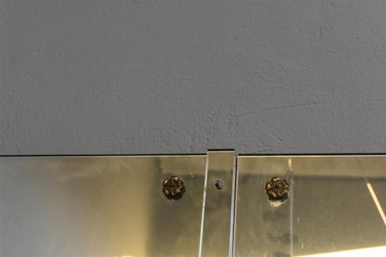 Pair Of Cabinet Door In Eglomised Glass With Pediment Style 1940