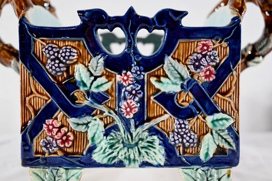 Pair of Barbotine Planters, G. De Bruyn - 1900s