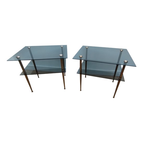 Pair of sofa ends or bedside tables in the Jansen house style