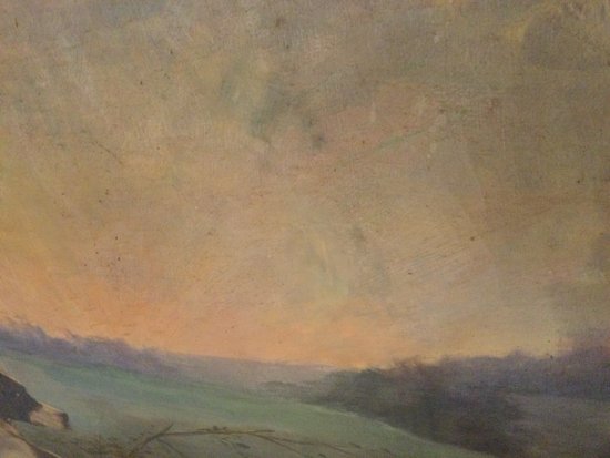 Georges DROUIN  « lièvre et chien de chasse »