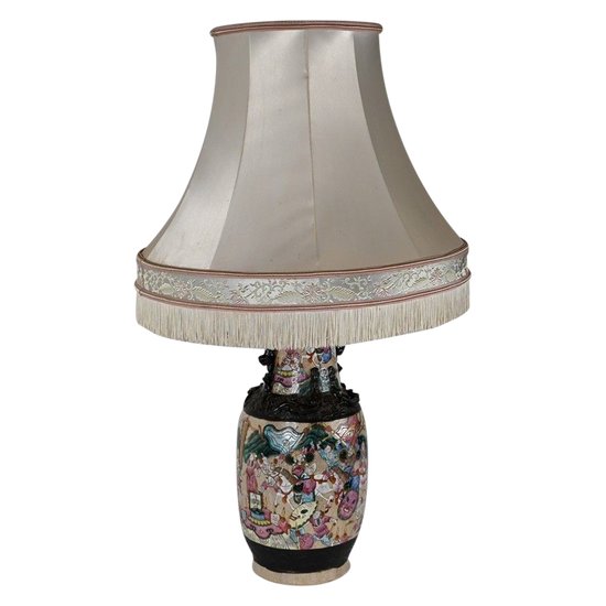 Lampe en Porcelaine de Nankin, Chine – Fin XIXe