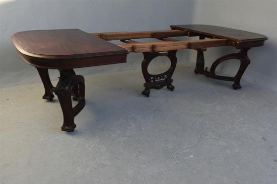 Table En Acajou Richement Travaillée Art Nouveau 1900