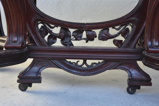 Table En Acajou Richement Travaillée Art Nouveau 1900